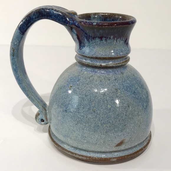 VTG MMS Signed Mahon Stoneware Studio Pottery No Spill Moonshine Jug Coffee Mug - Picture 4 of 14